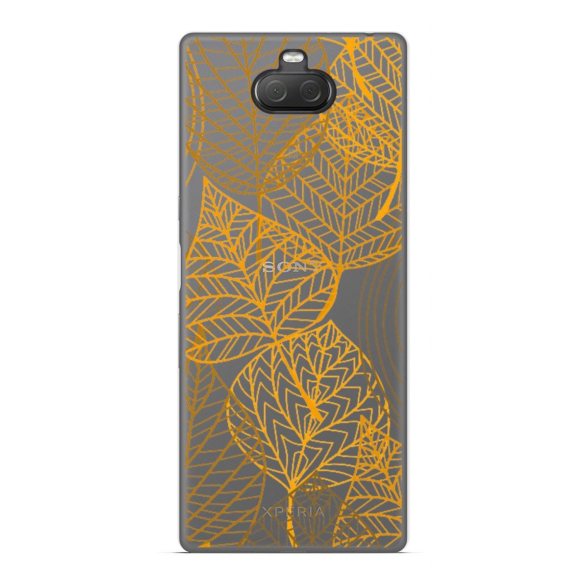 Funda Gel Transparente para Sony Xperia 10 Plus diseño Hojas Dibujos