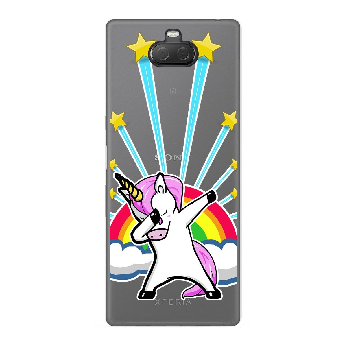 Funda Gel Transparente para Sony Xperia 10 Plus diseño Unicornio Dibujos