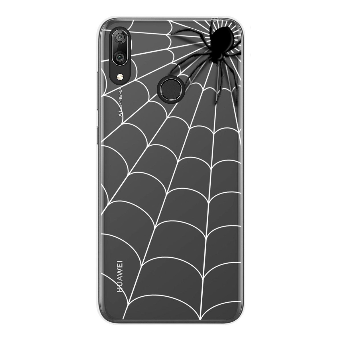 Funda Gel Transparente para Huawei Y7 2019 diseño Araña Dibujos