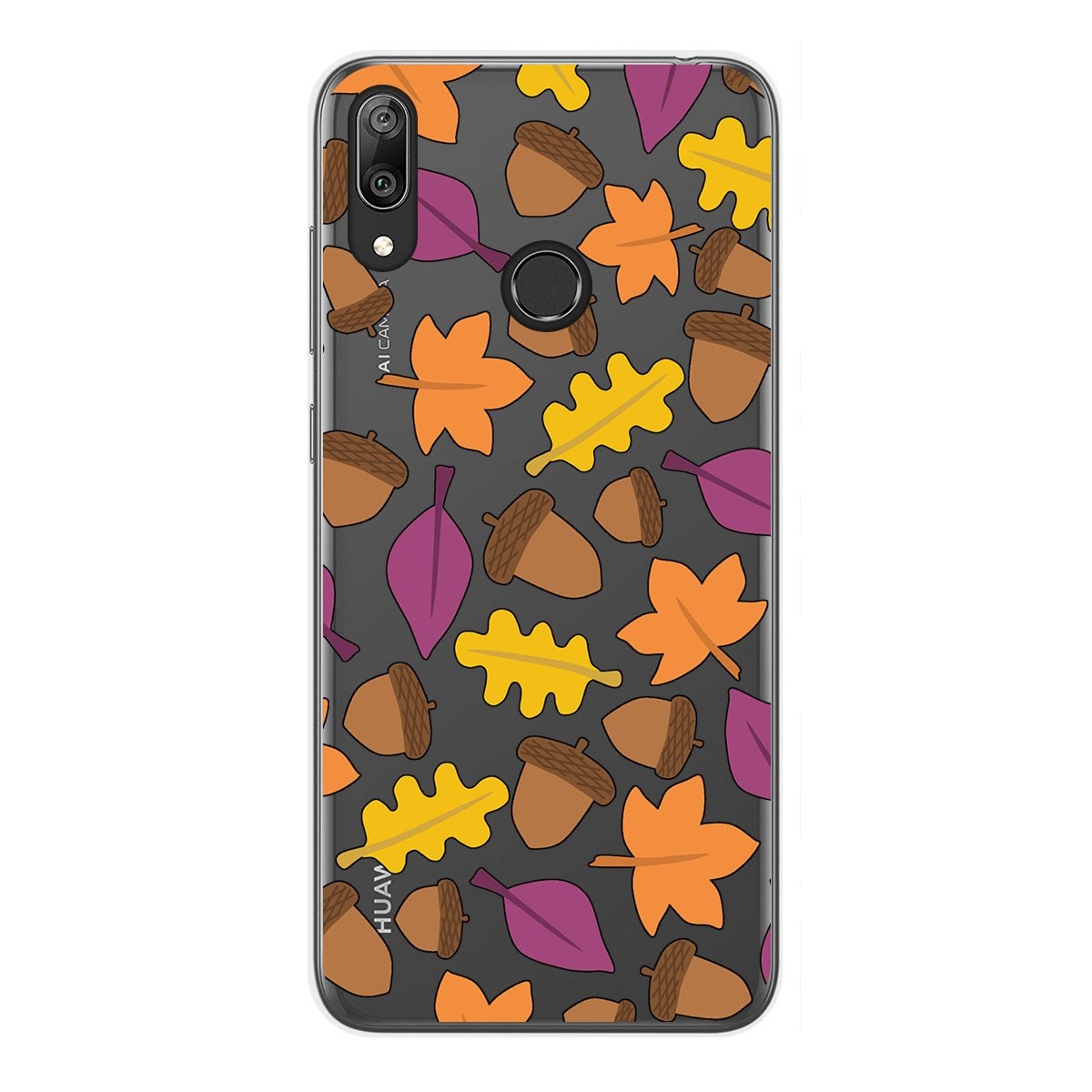 Funda Gel Transparente para Huawei Y7 2019 diseño Otoño Dibujos