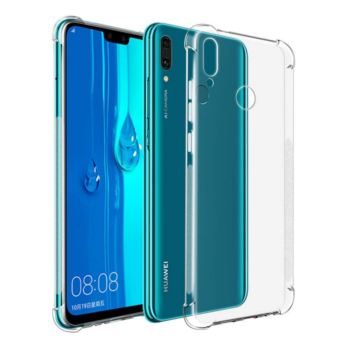 Funda Gel Tpu Anti-Shock Transparente para Huawei Y7 2019