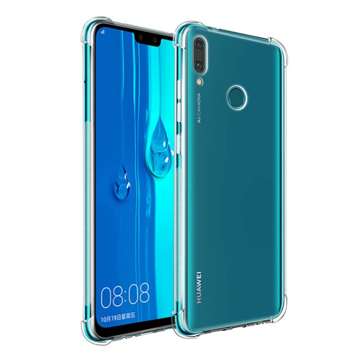 Funda Gel Tpu Anti-Shock Transparente para Huawei Y7 2019