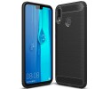 Funda Gel Tpu Tipo Carbon Negra para Huawei Y9 2019