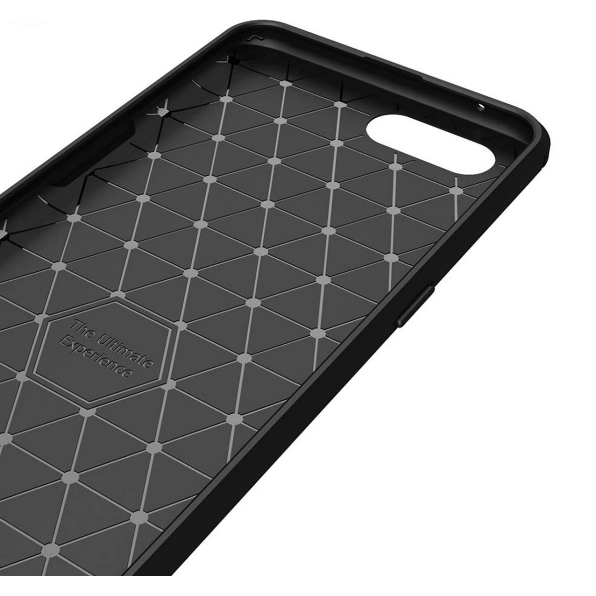 Funda Gel Tpu Tipo Carbon Negra para Oppo RX17 Neo