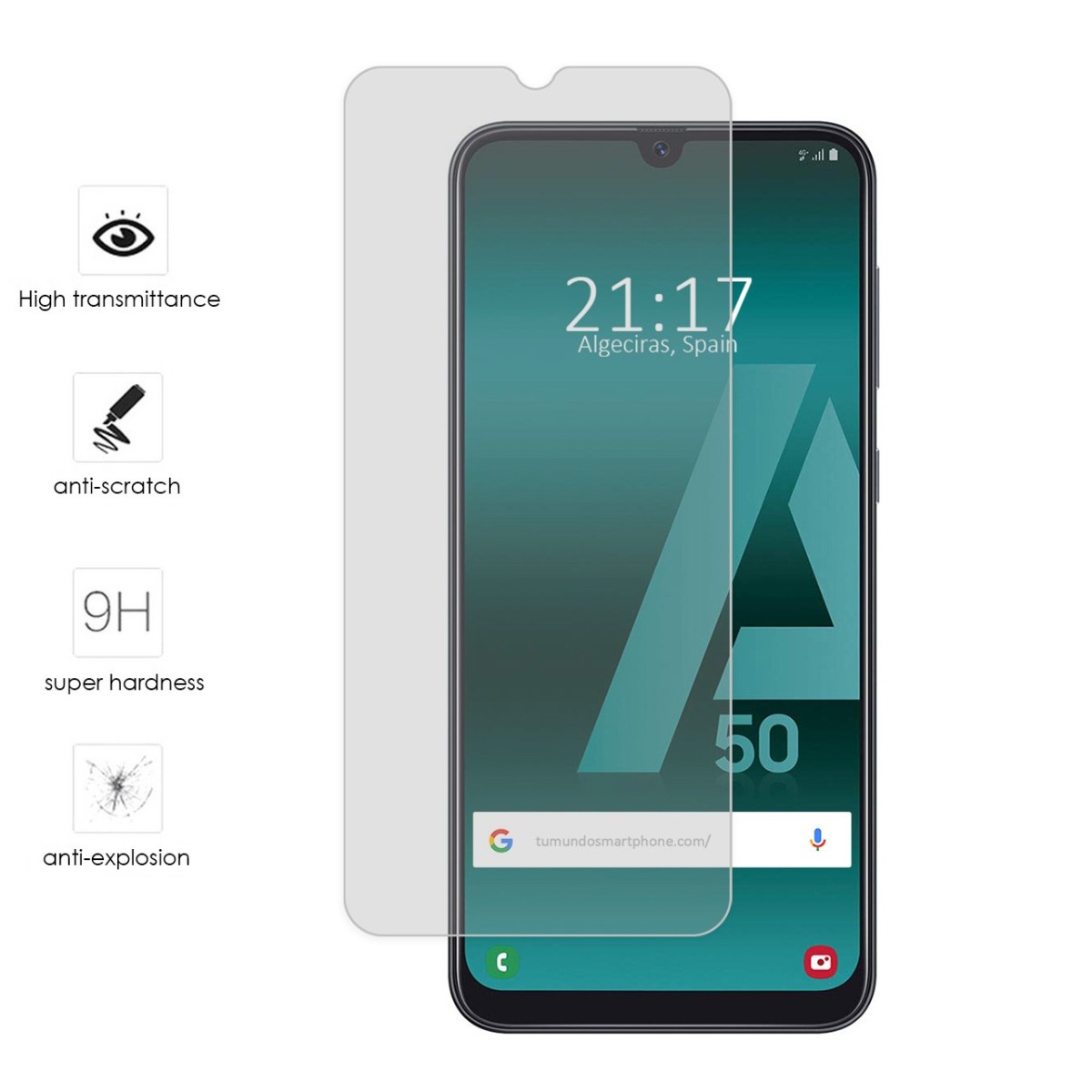 Protector Cristal Templado para Samsung Galaxy A50 / A50s / A30s Vidrio