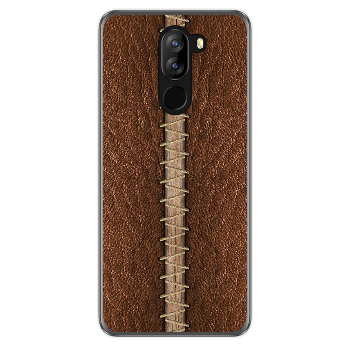 Funda Gel Tpu para Doogee X60L diseño Cuero 01 Dibujos