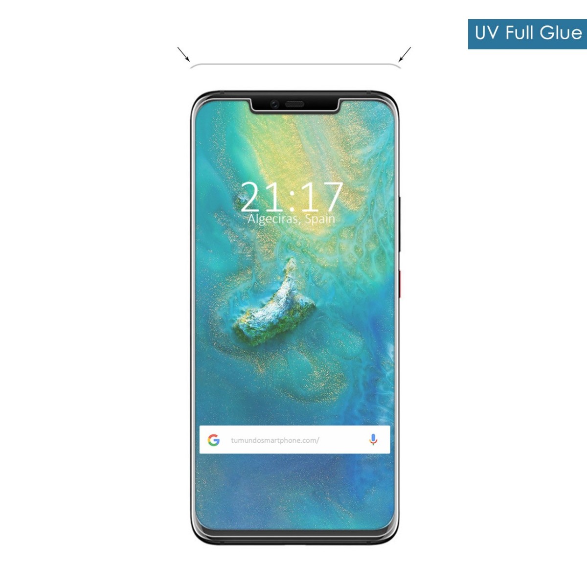 Protector Cristal Templado Completo Curvo UV Full Glue para Huawei Mate 20 Pro