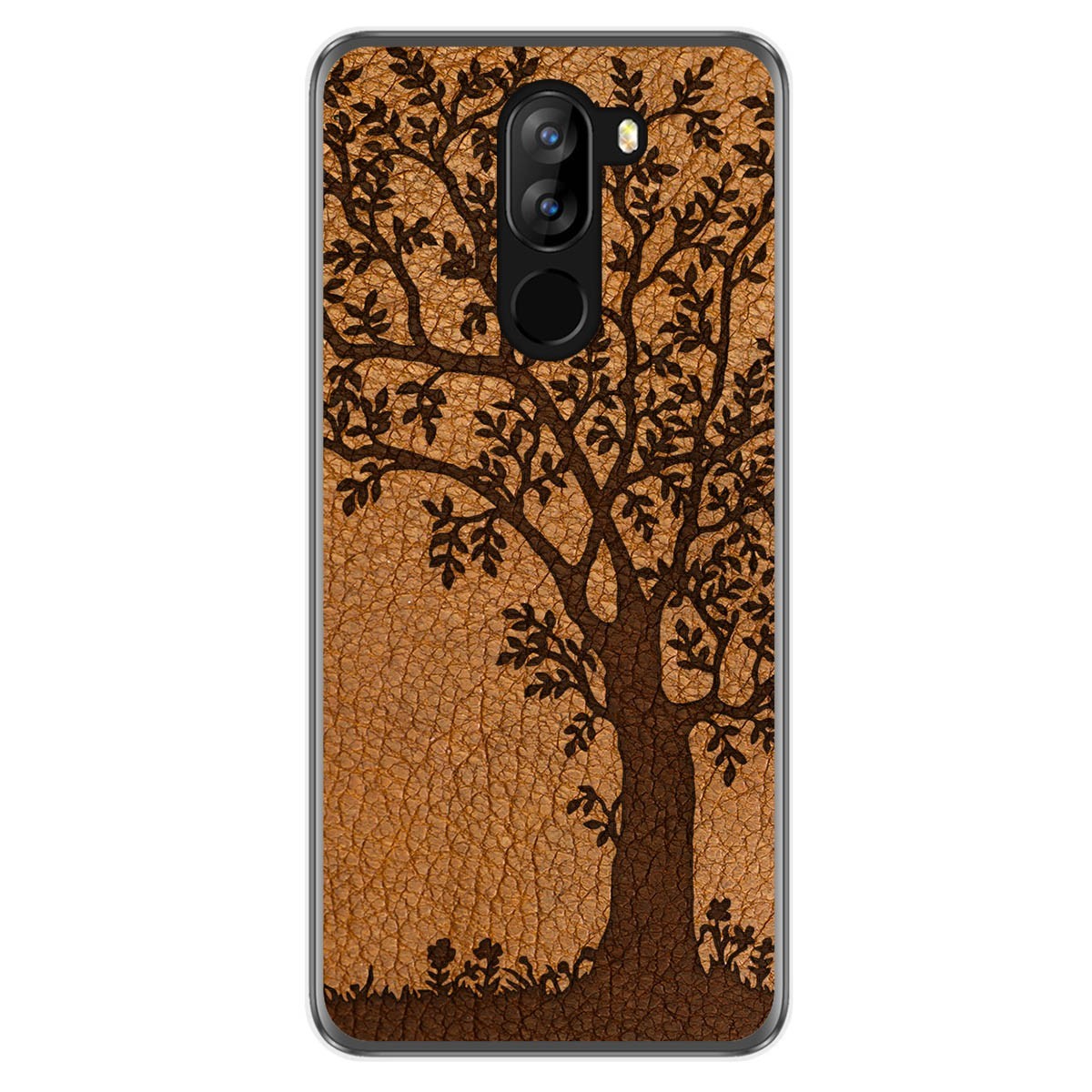 Funda Gel Tpu para Doogee X60L diseño Cuero 03 Dibujos