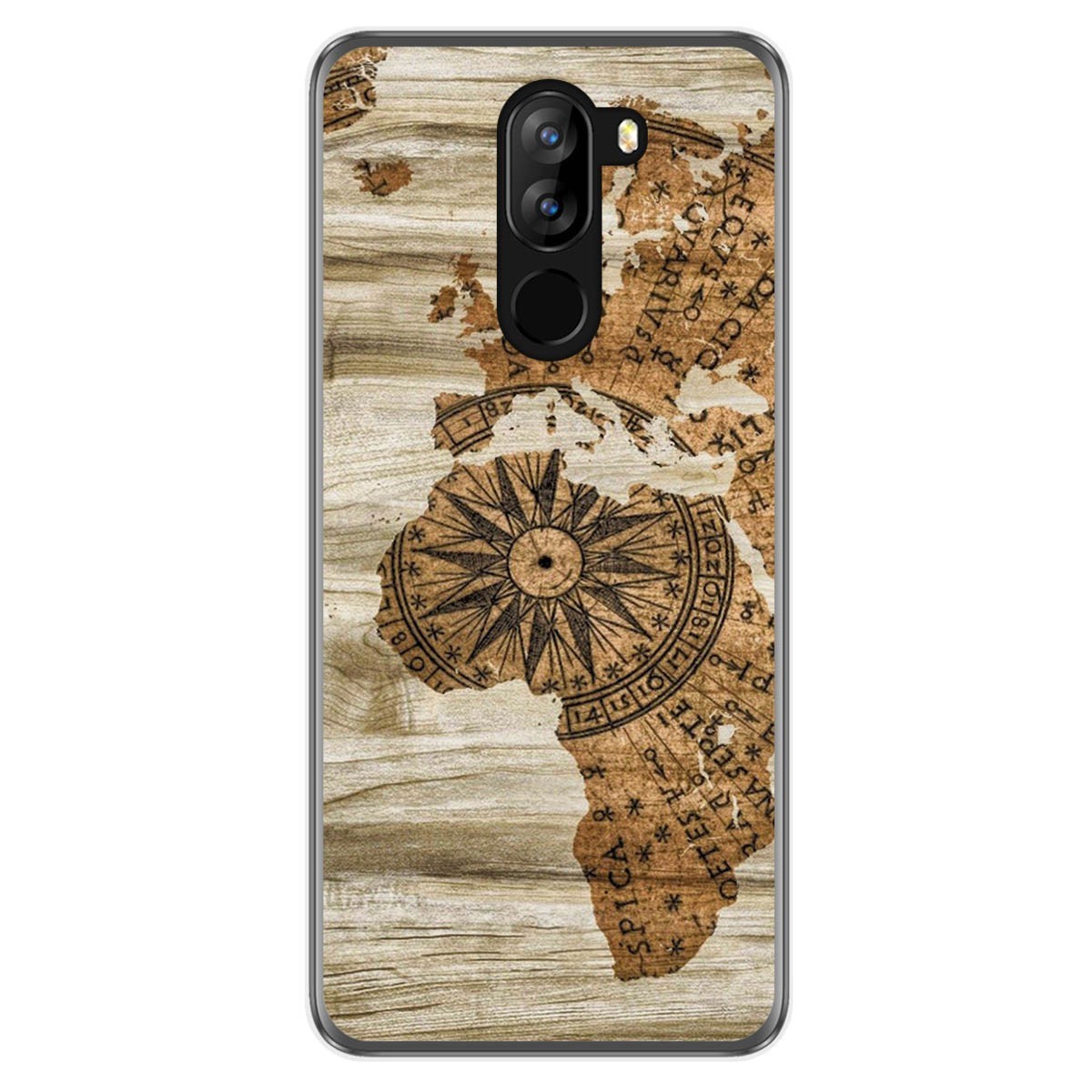 Funda Gel Tpu para Doogee X60L diseño Madera 07 Dibujos