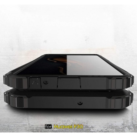 Funda Tipo Hybrid Tough Armor (Pc+Tpu) Negra para Huawei P30