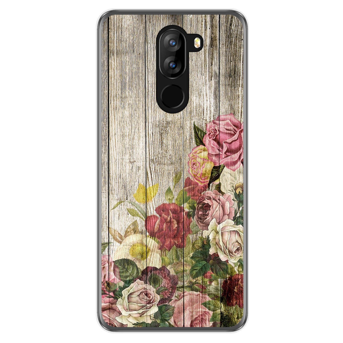 Funda Gel Tpu para Doogee X60L diseño Madera 08 Dibujos