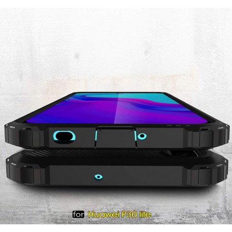 Funda Tipo Hybrid Tough Armor (Pc+Tpu) Negra para Huawei P30 Lite