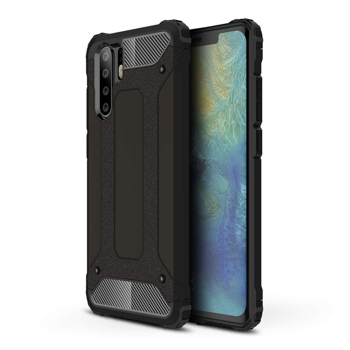 Funda Tipo Hybrid Tough Armor (Pc+Tpu) Negra para Huawei P30 Pro