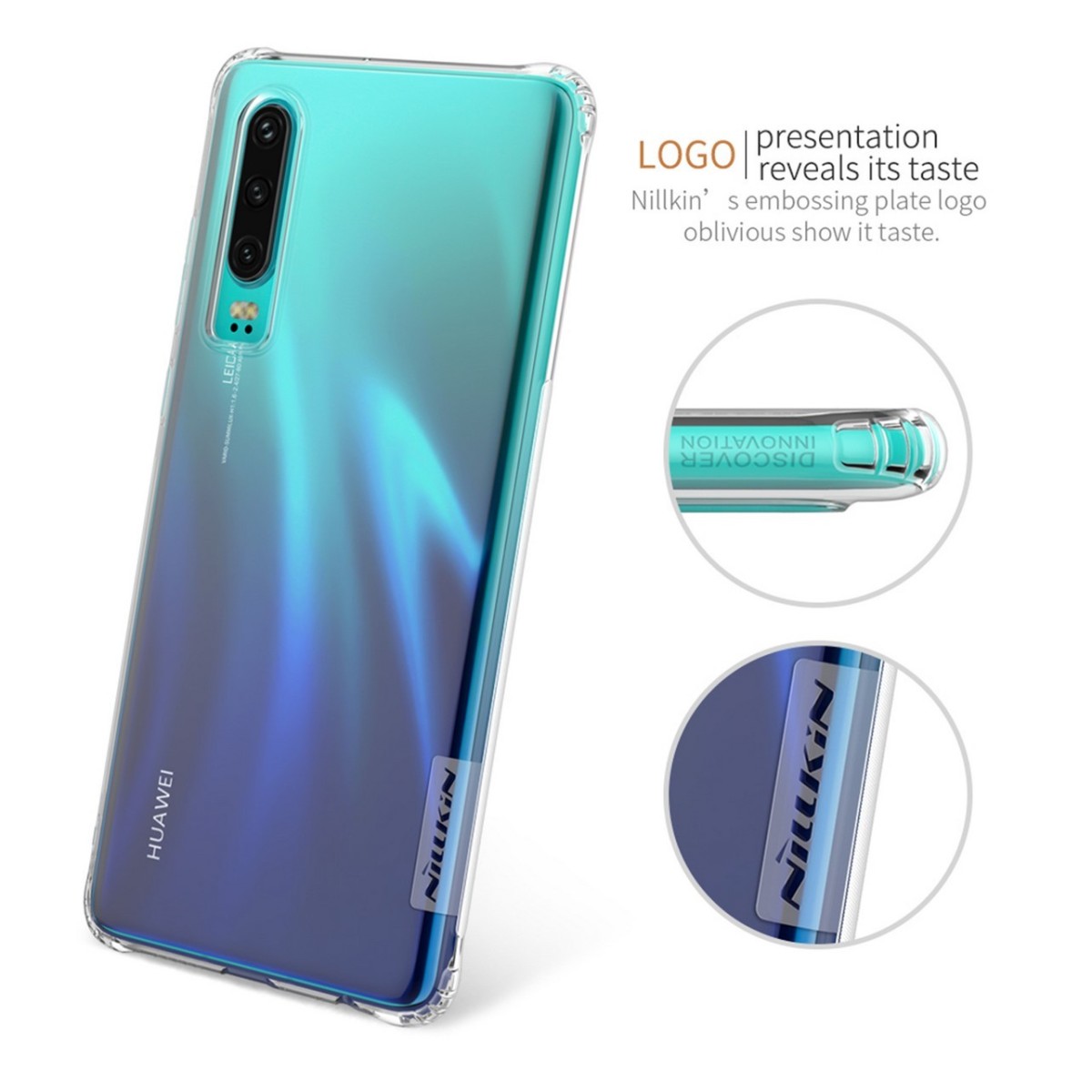 Funda Gel Tpu Nillkin Nature para Huawei P30 color Transparente