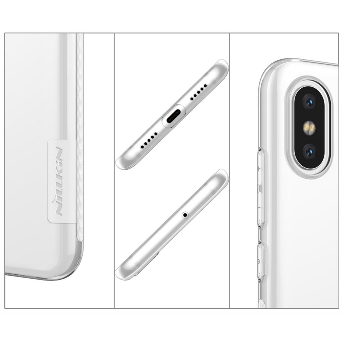 Funda Gel Tpu Nillkin Nature para Xiaomi Mi 8 color Transparente