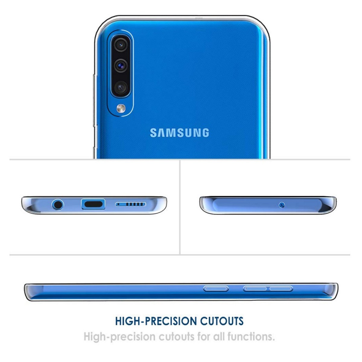 Funda Gel Tpu Fina Ultra-Thin 0,5mm Transparente para Samsung Galaxy A50 / A50s / A30s