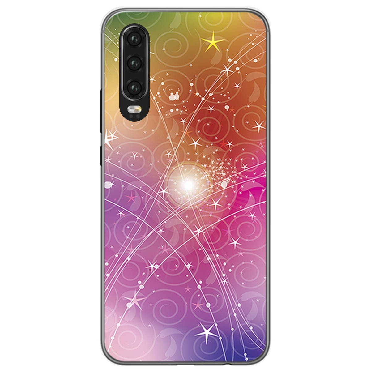 Funda Gel Tpu para Huawei P30 diseño Abstracto Dibujos