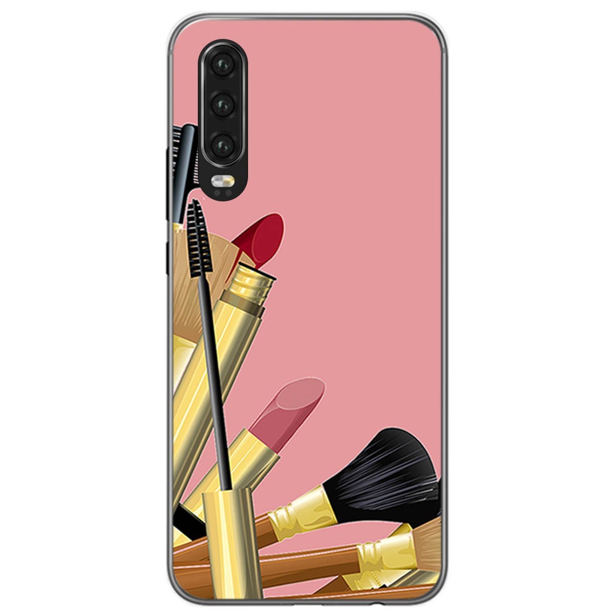Funda Gel Tpu para Huawei P30 diseño Brochas Dibujos