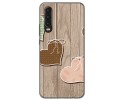 Funda Gel Tpu para Huawei P30 diseño Corazones Madera Dibujos