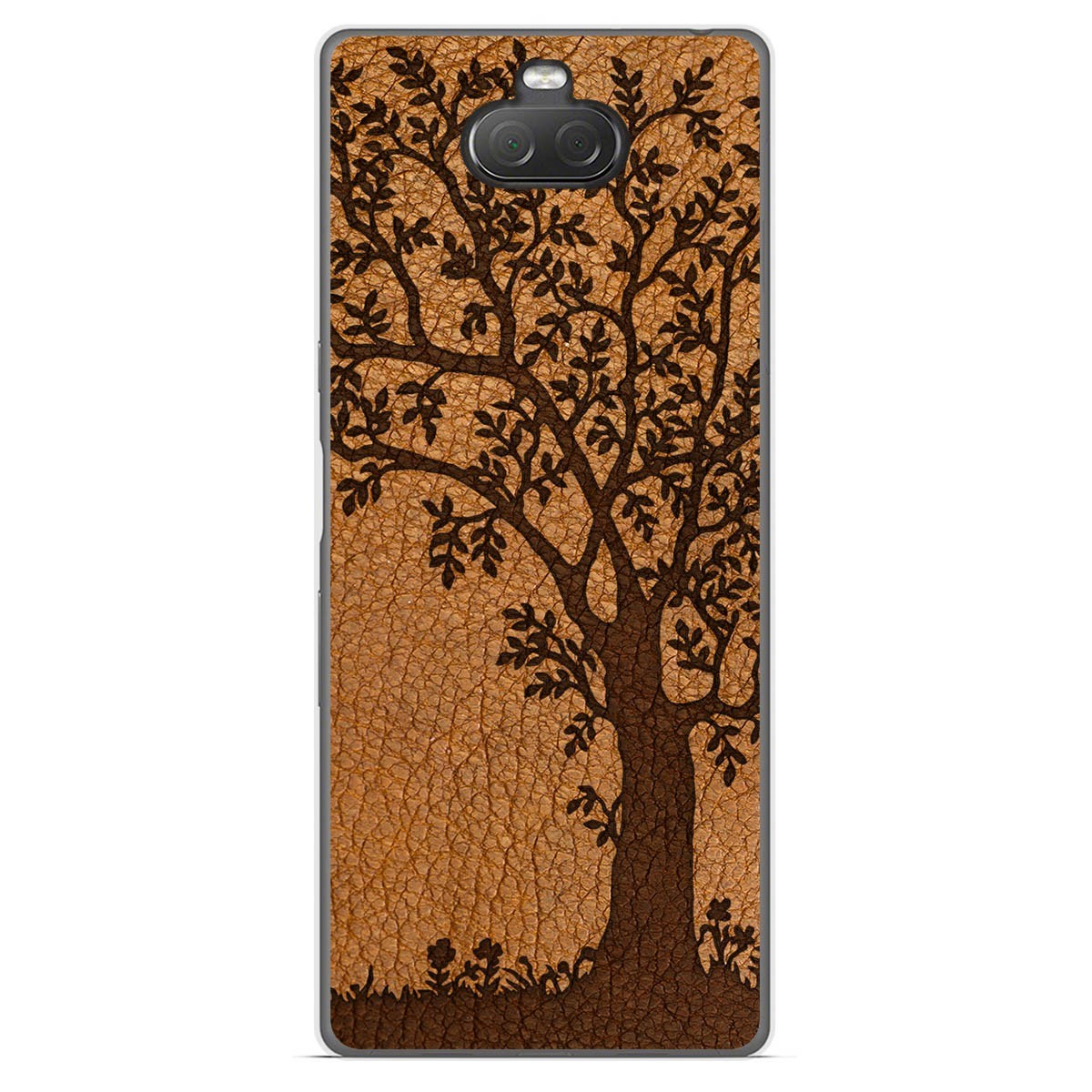 Funda Gel Tpu para Sony Xperia 10 diseño Cuero 03 Dibujos