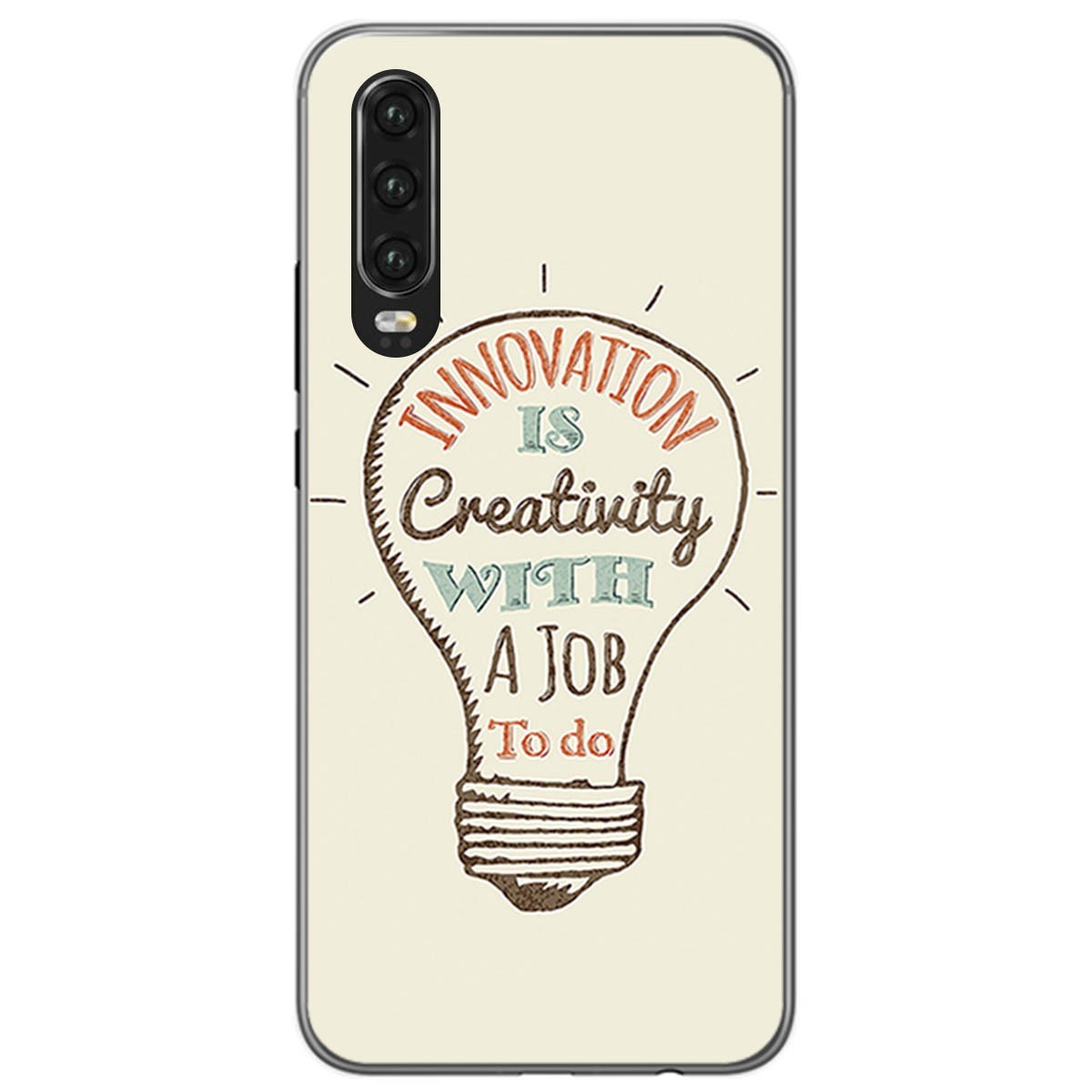 Funda Gel Tpu para Huawei P30 diseño Creativity Dibujos