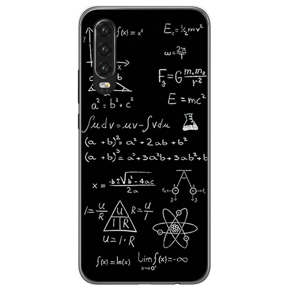 Funda Gel Tpu para Huawei P30 diseño Formulas Dibujos