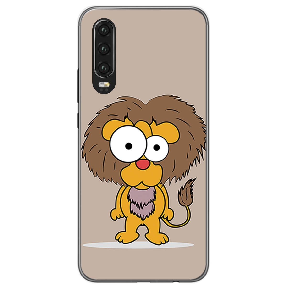 Funda Gel Tpu para Huawei P30 diseño Leon Dibujos