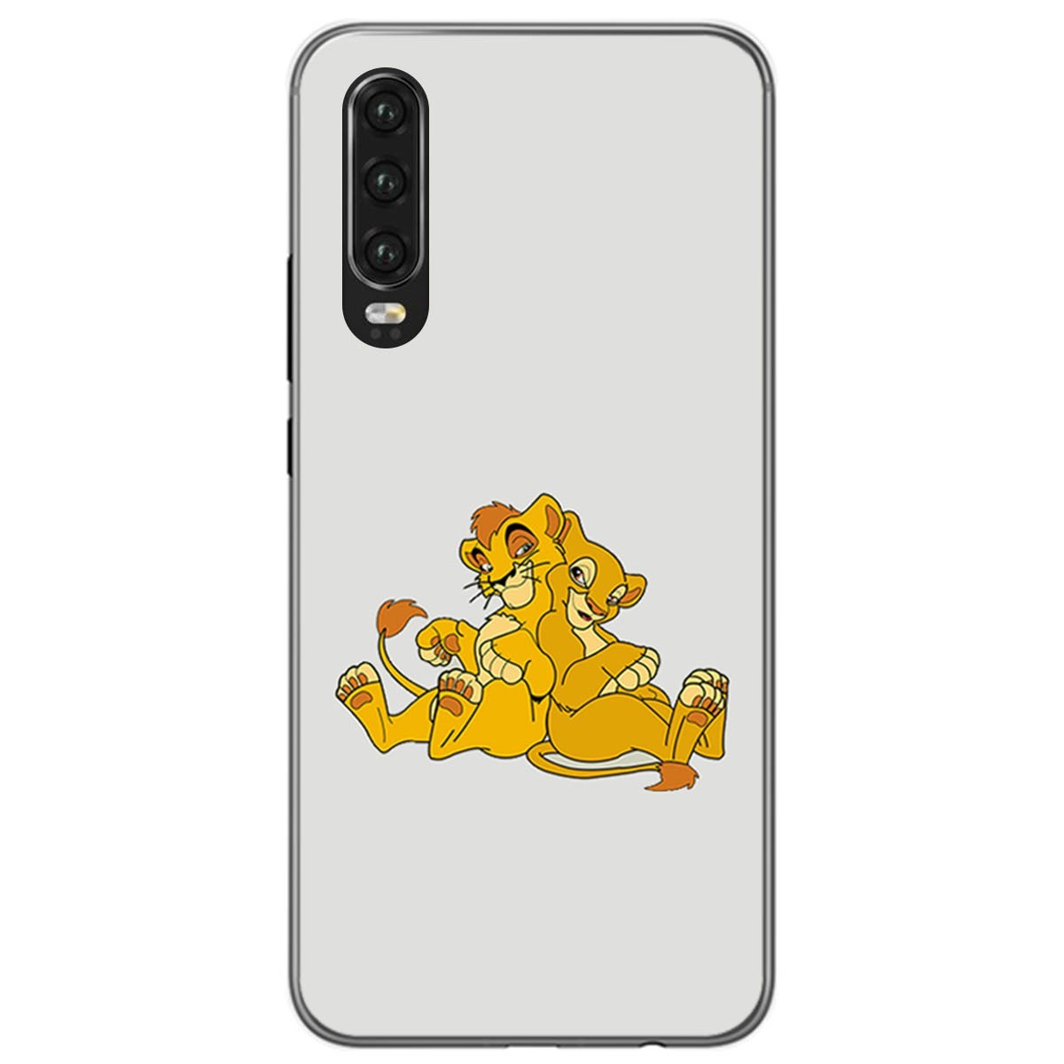 Funda Gel Tpu para Huawei P30 diseño Leones Dibujos