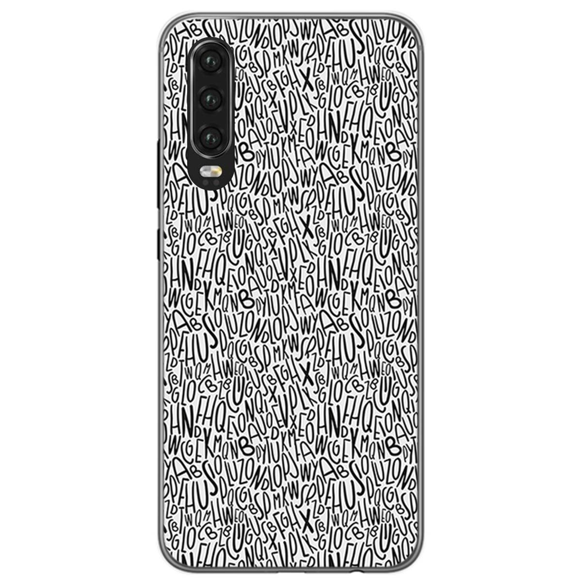 Funda Gel Tpu para Huawei P30 diseño Letras Dibujos