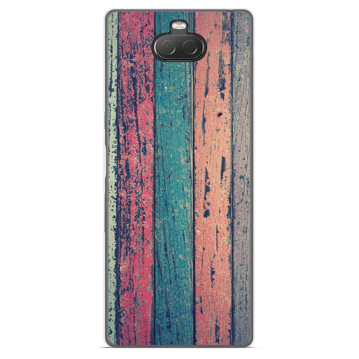Funda Gel Tpu para Sony Xperia 10 diseño Madera 10 Dibujos