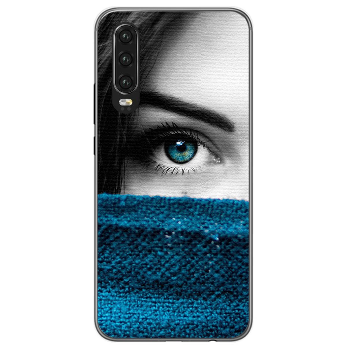 Funda Gel Tpu para Huawei P30 diseño Ojo Dibujos