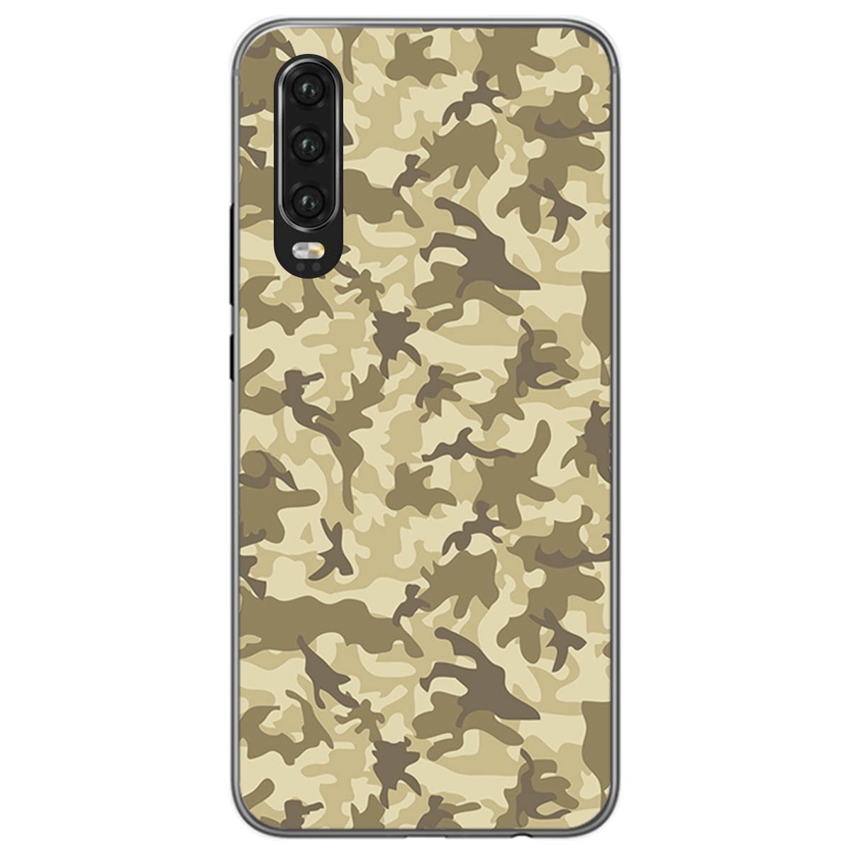 Funda Gel Tpu para Huawei P30 diseño Sand Camuflaje Dibujos