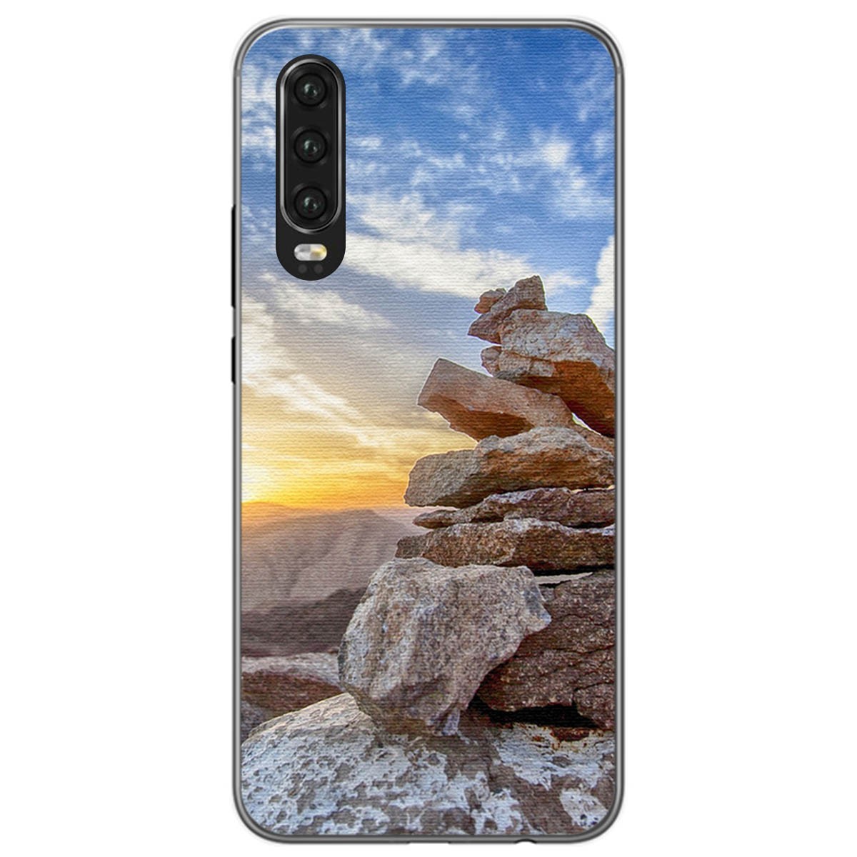 Funda Gel Tpu para Huawei P30 diseño Sunset Dibujos