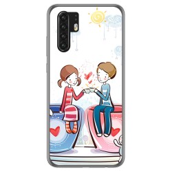 Funda Gel Tpu para Huawei P30 Pro diseño Café Dibujos