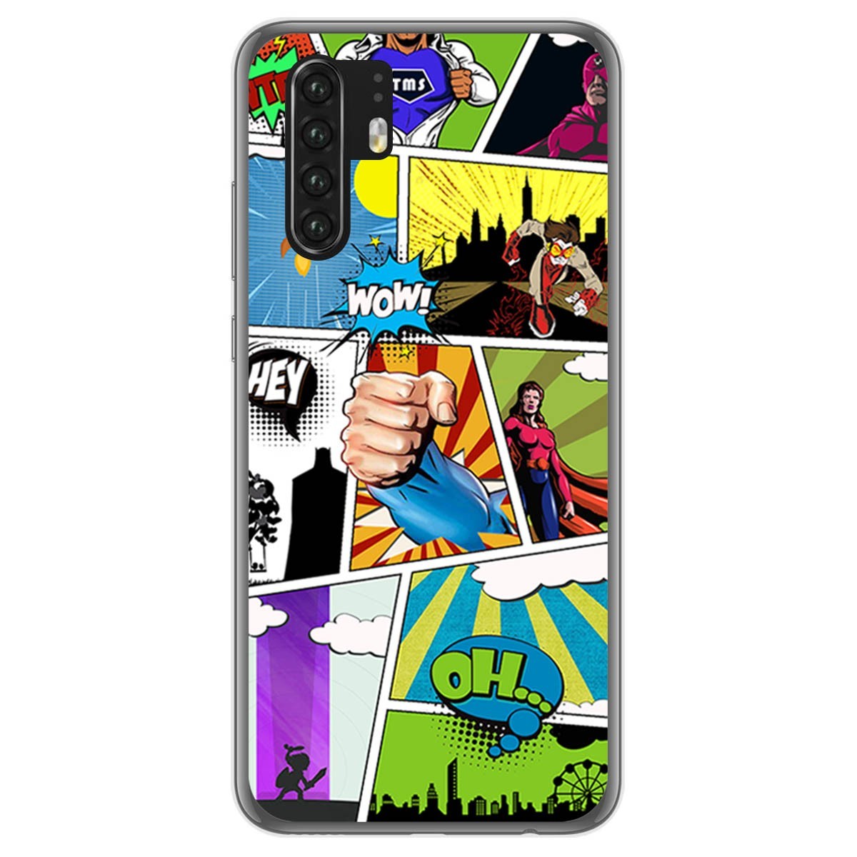 Funda Gel Tpu para Huawei P30 Pro diseño Comic Dibujos