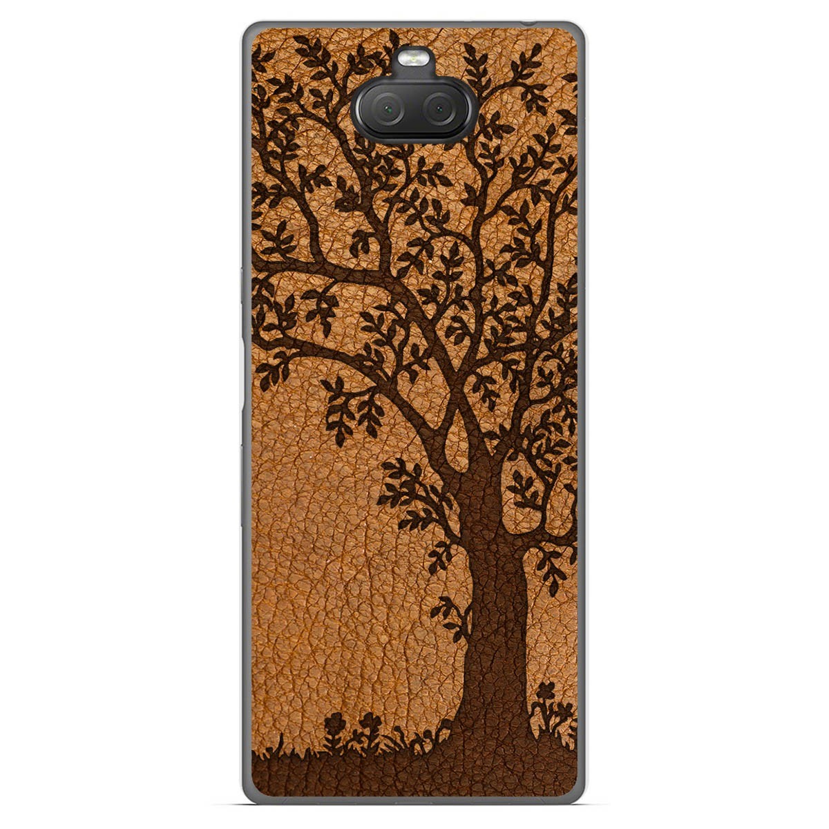 Funda Gel Tpu para Sony Xperia 10 Plus diseño Cuero 03 Dibujos