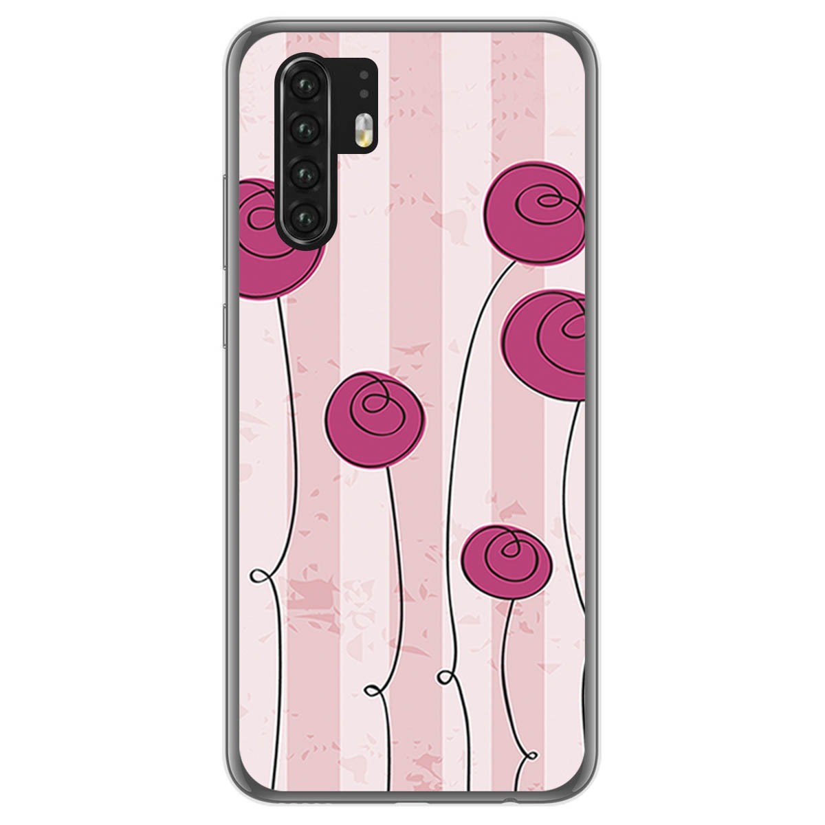 Funda Gel Tpu para Huawei P30 Pro diseño Flores Vintage Dibujos