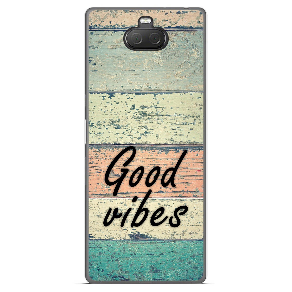 Funda Gel Tpu para Sony Xperia 10 Plus diseño Madera 01 Dibujos