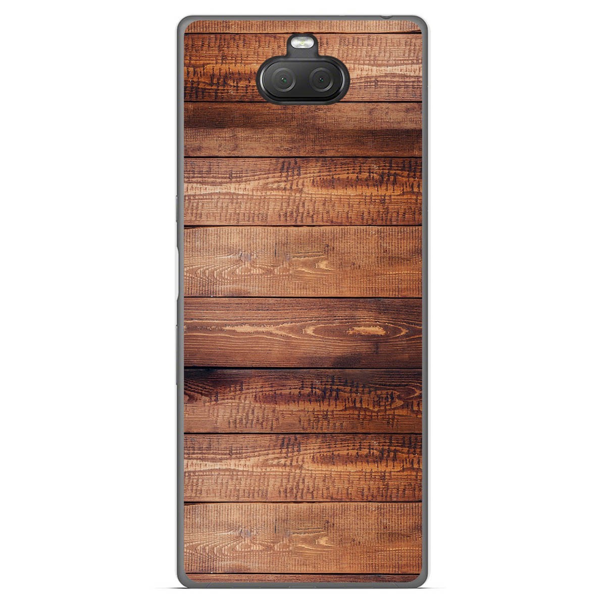 Funda Gel Tpu para Sony Xperia 10 Plus diseño Madera 02 Dibujos