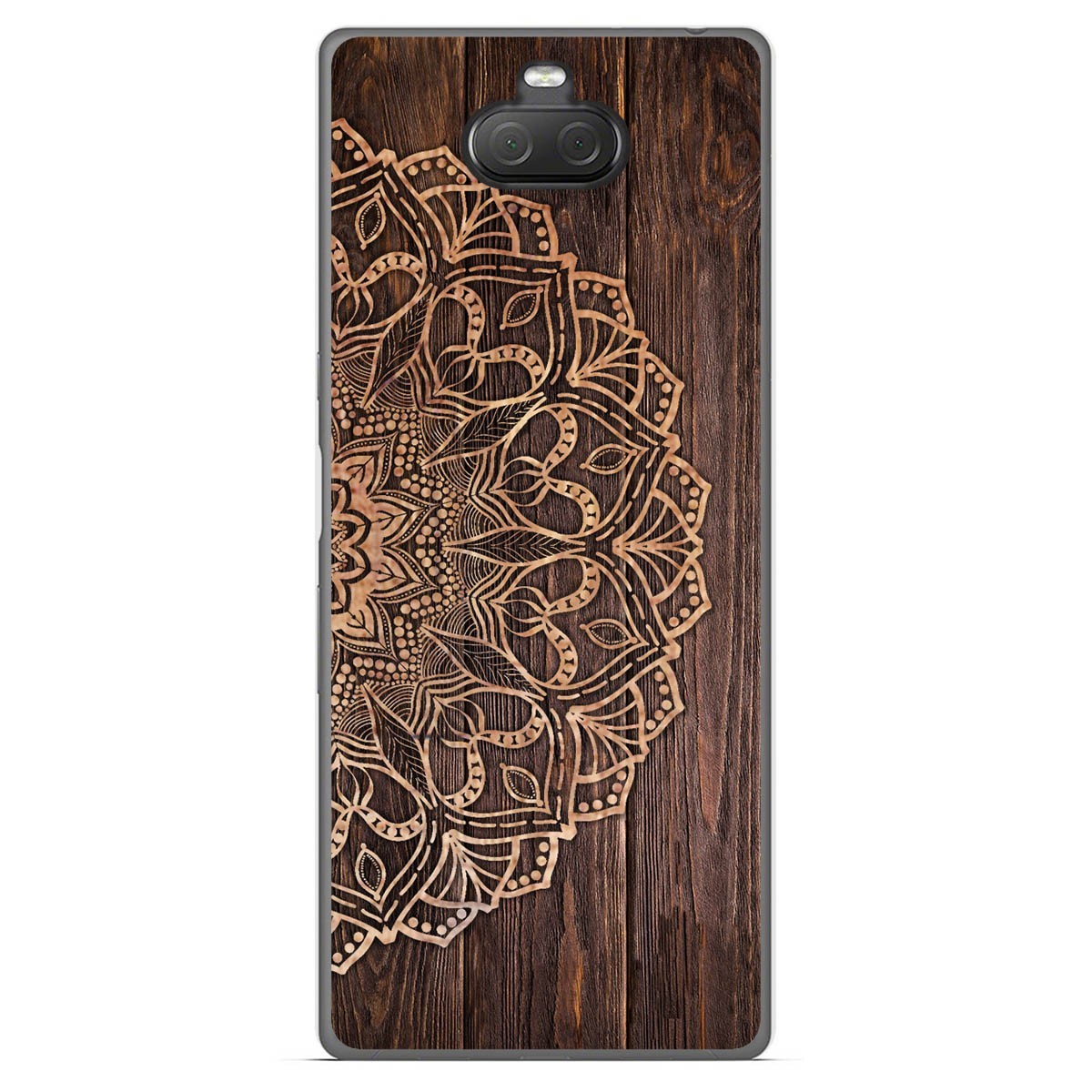 Funda Gel Tpu para Sony Xperia 10 Plus diseño Madera 06 Dibujos