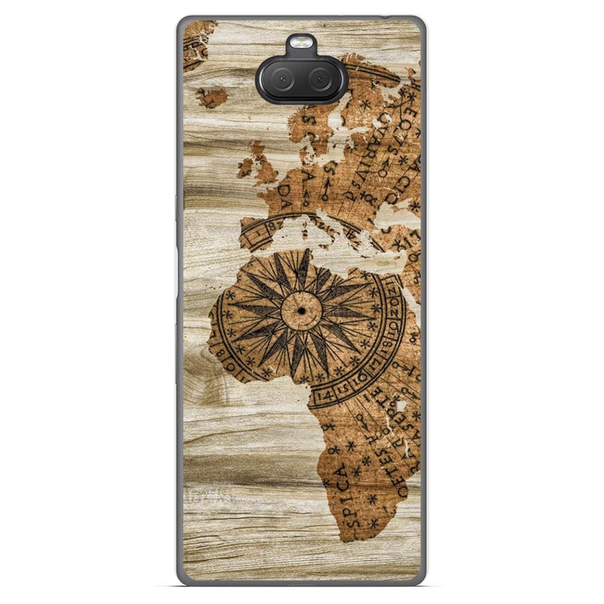 Funda Gel Tpu para Sony Xperia 10 Plus diseño Madera 07 Dibujos