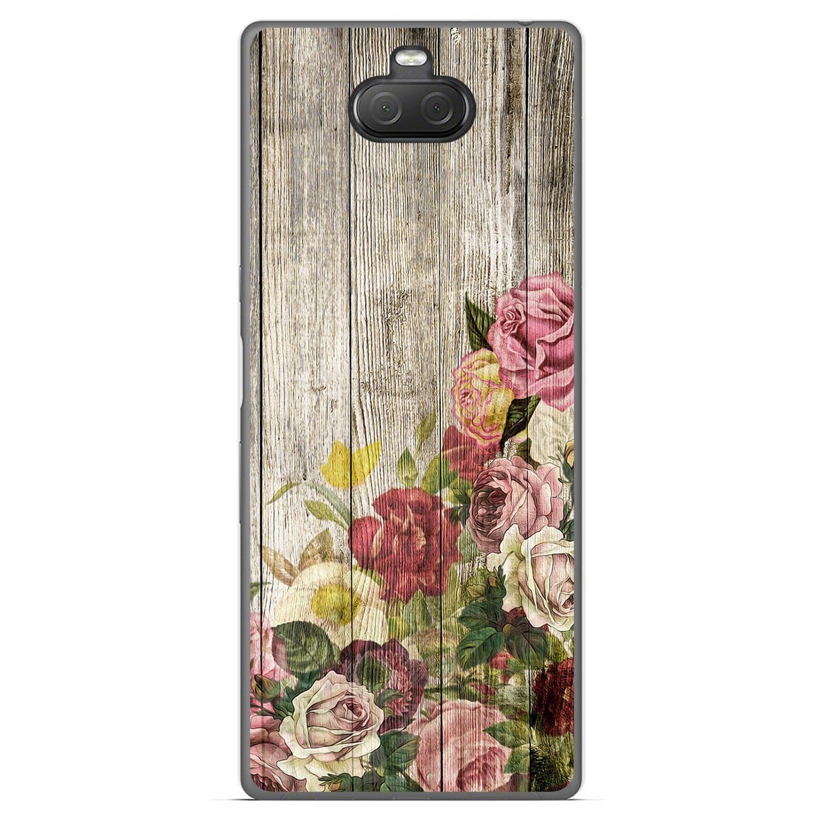 Funda Gel Tpu para Sony Xperia 10 Plus diseño Madera 08 Dibujos