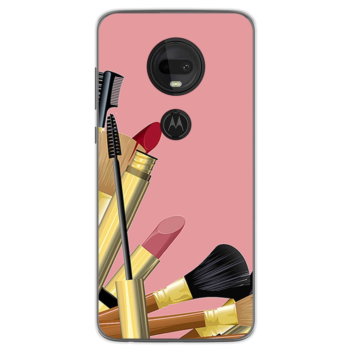 Funda Gel Tpu para Motorola Moto G7 / G7 Plus diseño Brochas Dibujos
