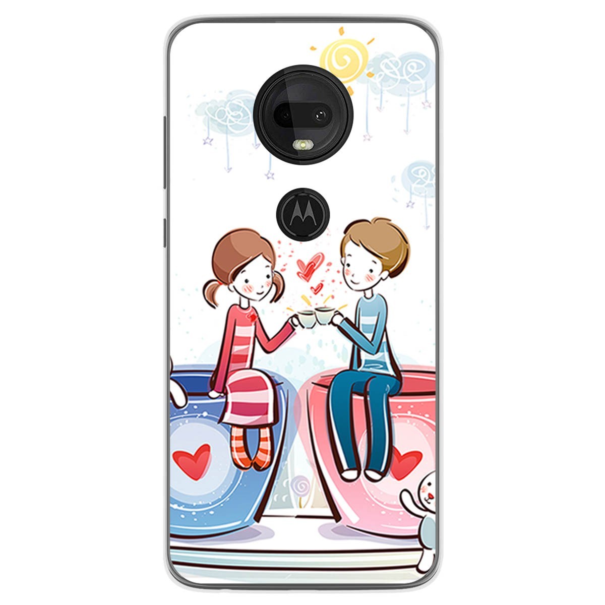 Funda Gel Tpu para Motorola Moto G7 / G7 Plus diseño Café Dibujos