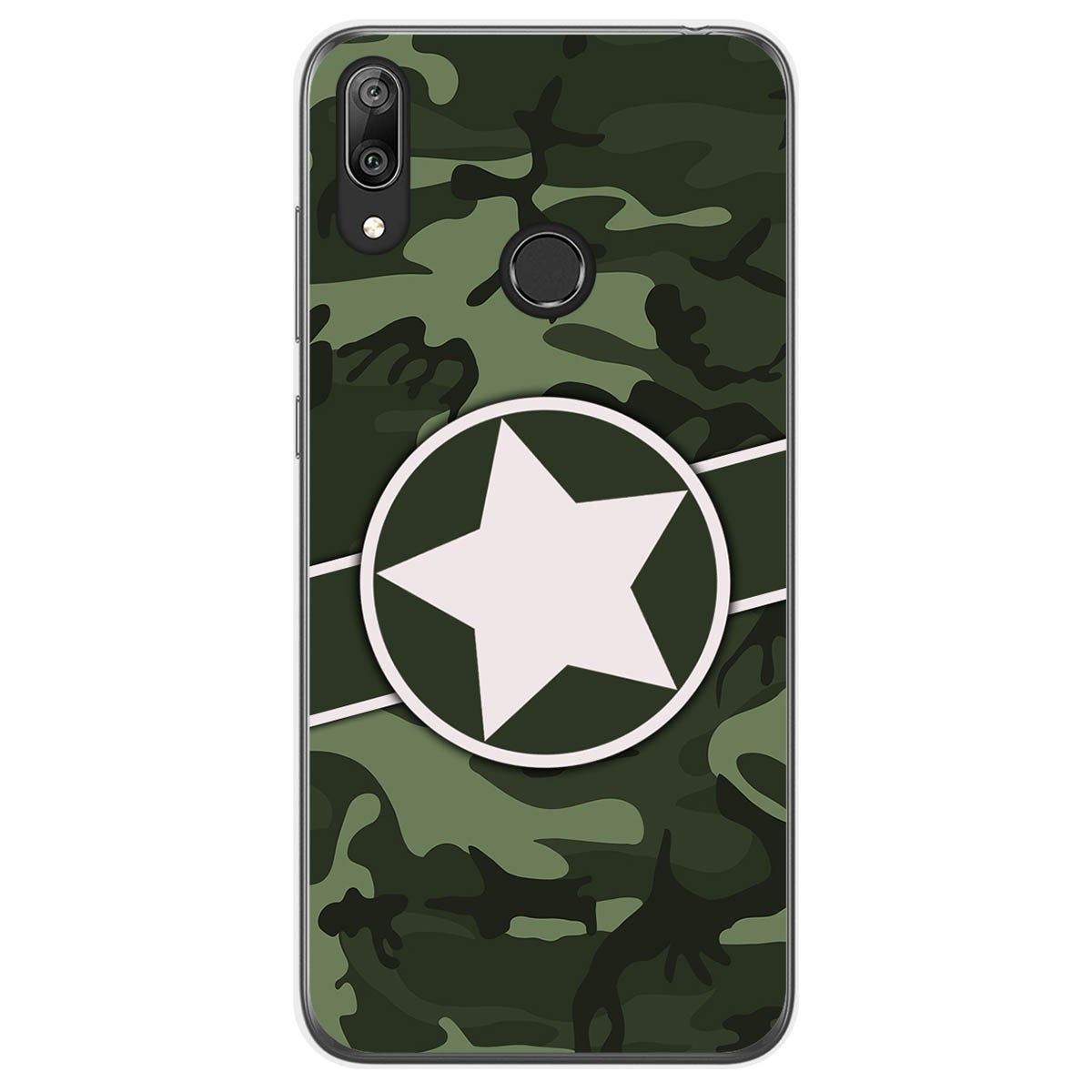 Funda Gel Tpu para Huawei Y7 2019 diseño Camuflaje 01 Dibujos