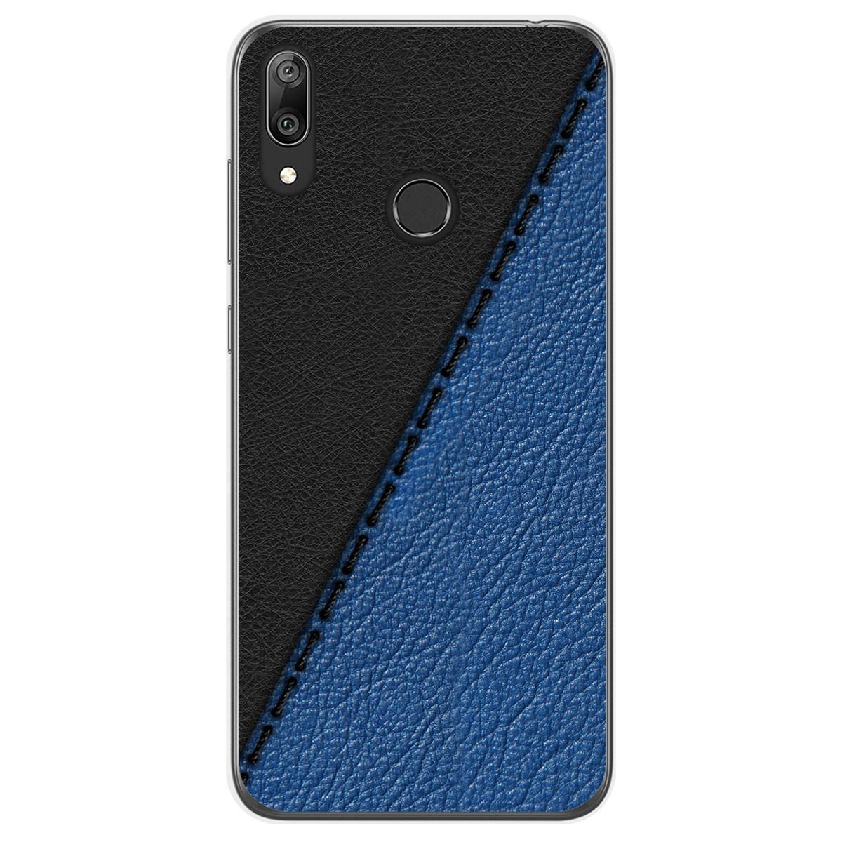 Funda Gel Tpu para Huawei Y7 2019 diseño Cuero 02 Dibujos