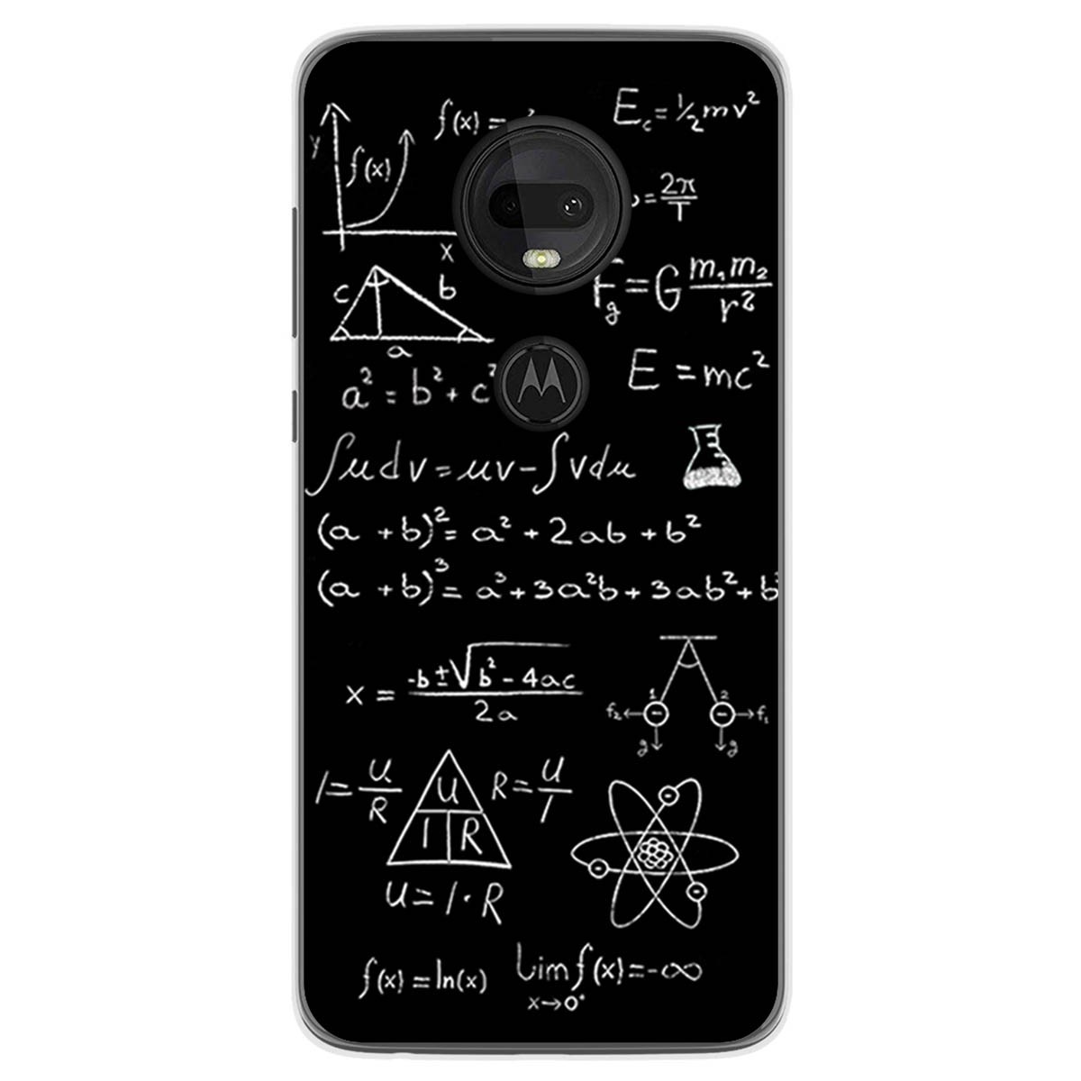 Funda Gel Tpu para Motorola Moto G7 / G7 Plus diseño Formulas Dibujos