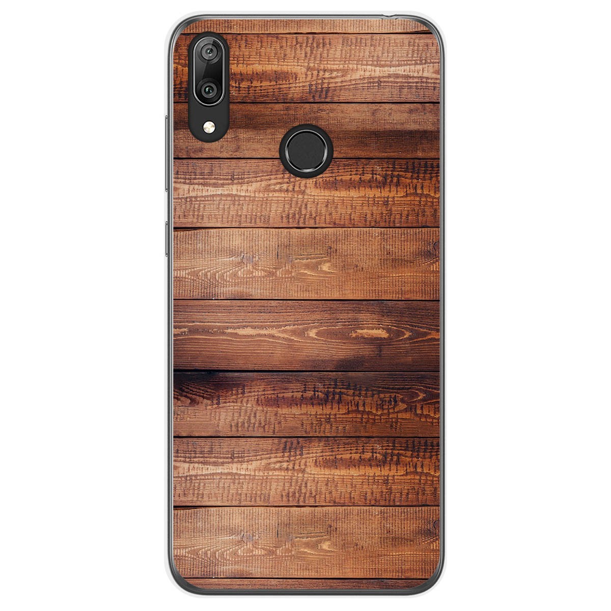 Funda Gel Tpu para Huawei Y7 2019 diseño Madera 02 Dibujos