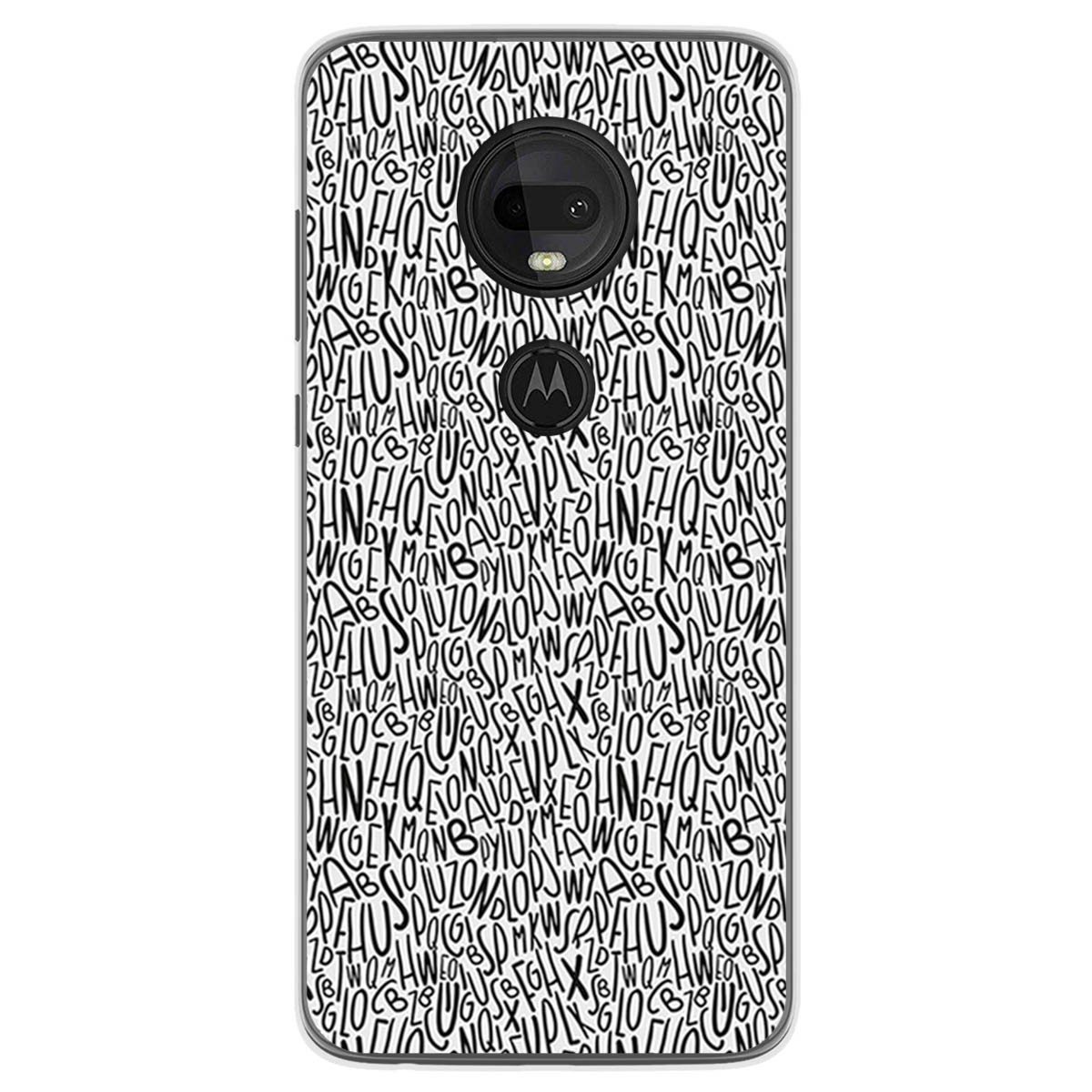 Funda Gel Tpu para Motorola Moto G7 / G7 Plus diseño Letras Dibujos