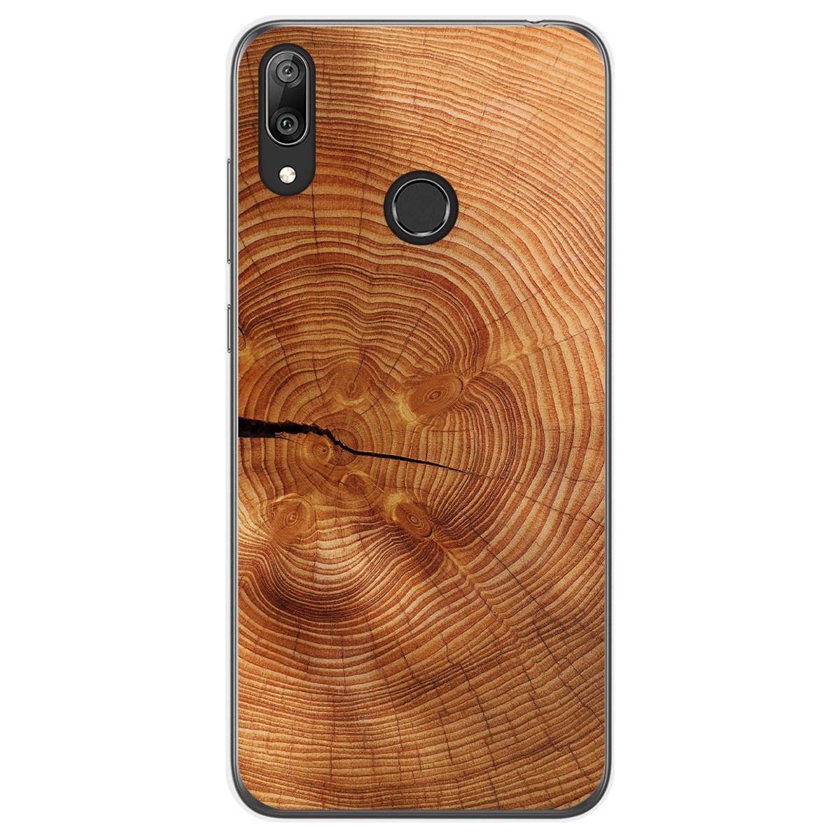 Funda Gel Tpu para Huawei Y7 2019 diseño Madera 04 Dibujos